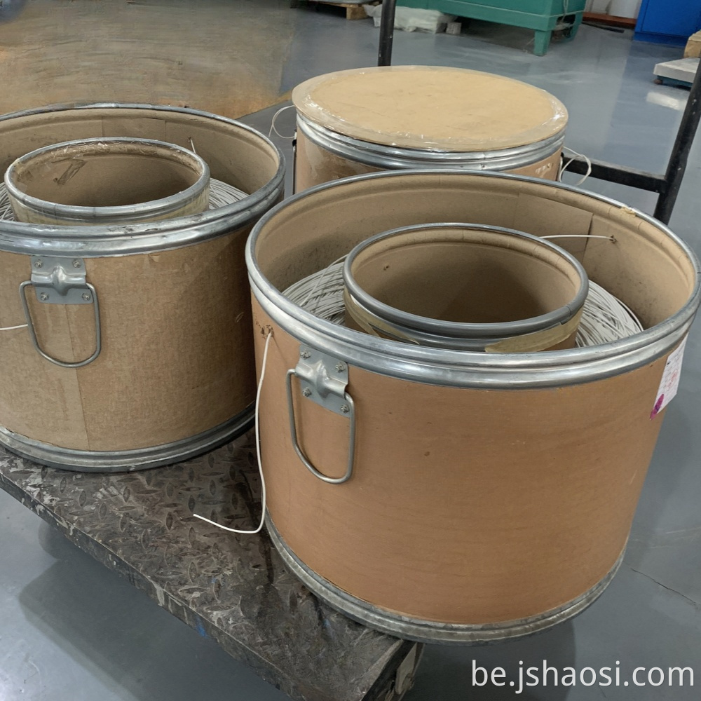 Silicone-braided wire white